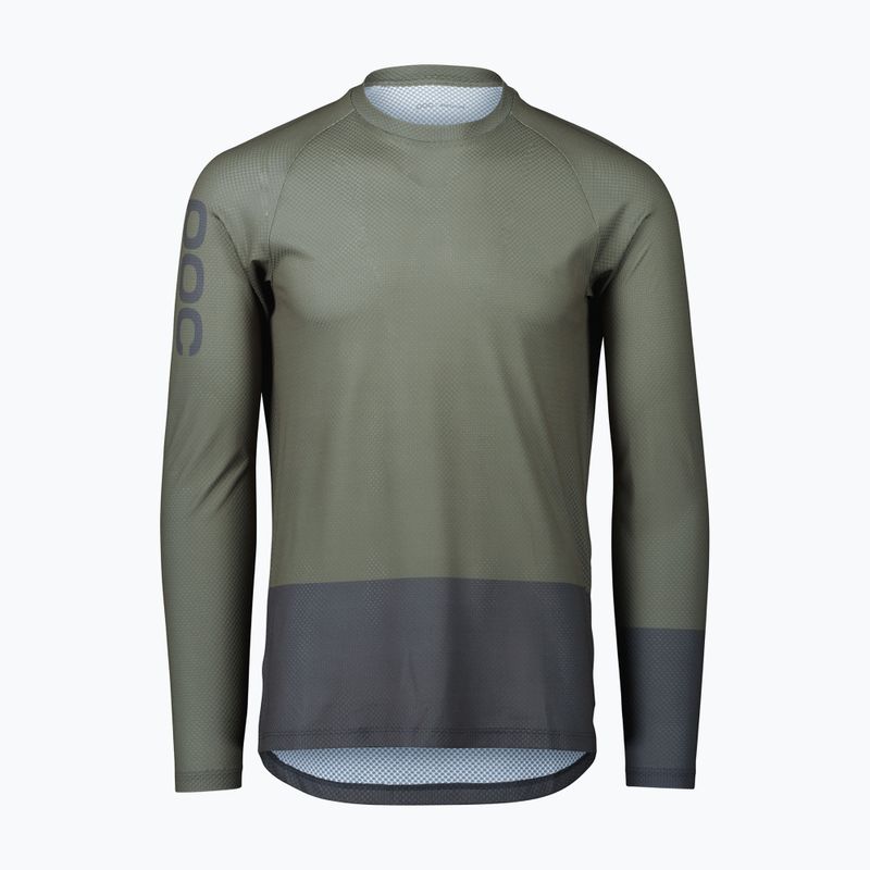 Pánske cyklistické tričko longsleeve POC MTB Pure epidote green/sylvanite grey 8