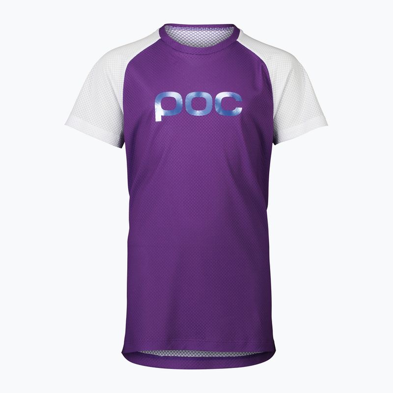 Detský cyklistický dres POC Essential MTB sapphire purple/hydrogen white