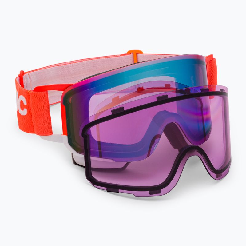 Lyžiarske okuliare POC Nexal Clarity Comp fluorescent orange/hydrogen white/spektris blue