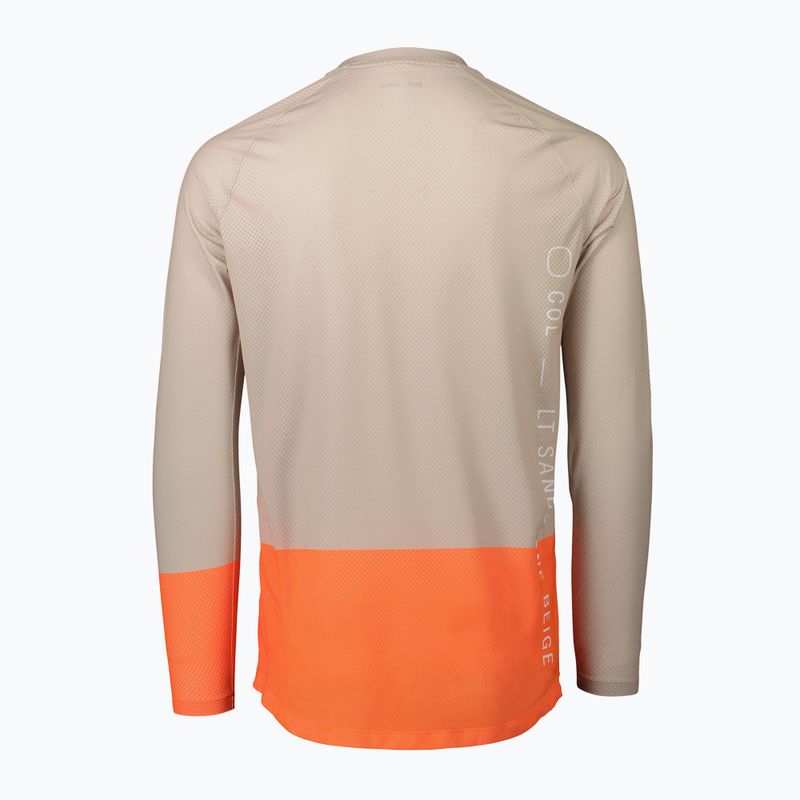 Pánske cyklistické oblečenie s dlhým rukávom POC MTB Pure light sandstone beige/zink orange 2