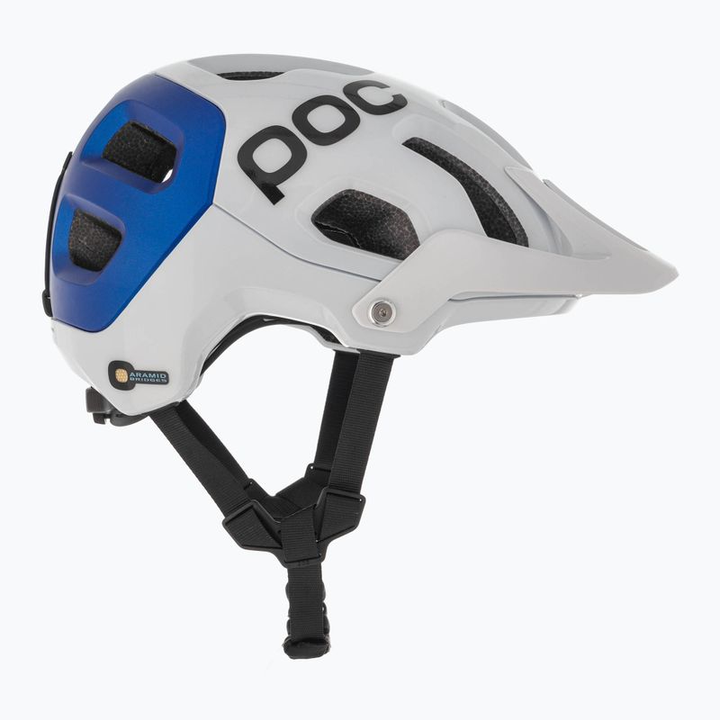 Cyklistická prilba MTB POC Tectal Race MIPS hydrogen white/opal blue metallic matt 4