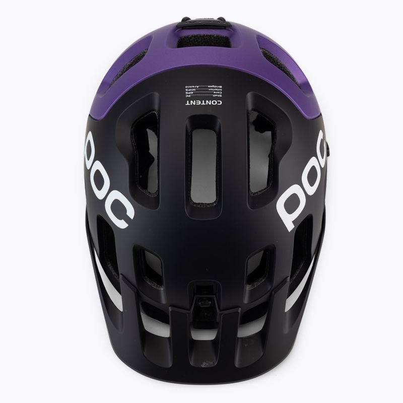 Cyklistická prilba POC Tectal Race MIPS uranium black/sapphire purple metallic/matt 6