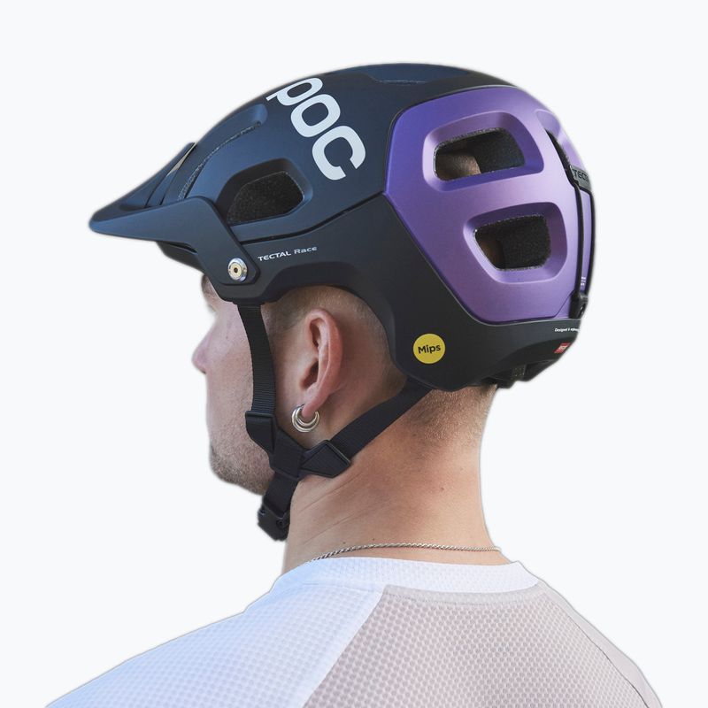 Cyklistická prilba POC Tectal Race MIPS uranium black/sapphire purple metallic/matt 9