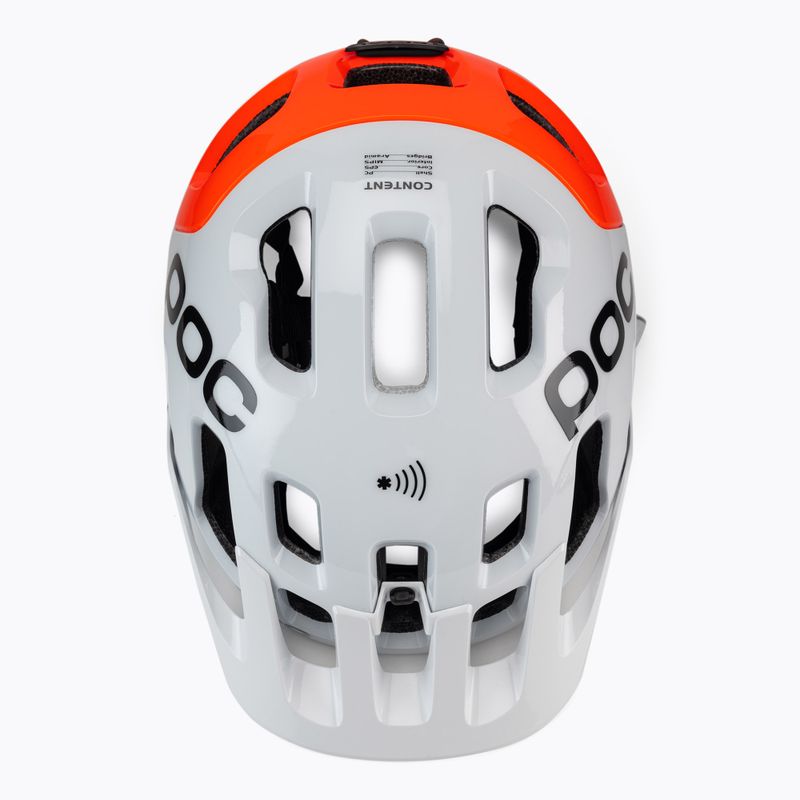 Cyklistická prilba POC Tectal Race MIPS NFC hydrogen white/fluorescent orange avip 6