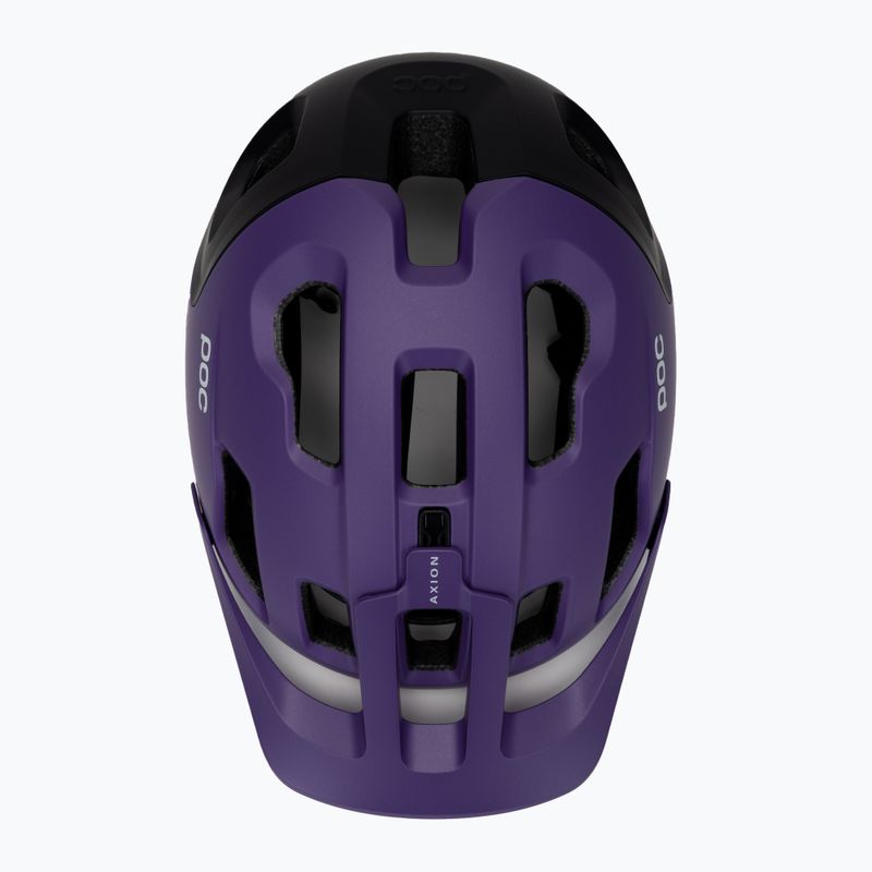 Cyklistická prilba POC Axion Race MIPS sapphire purple/uranium black metallic/matt 6