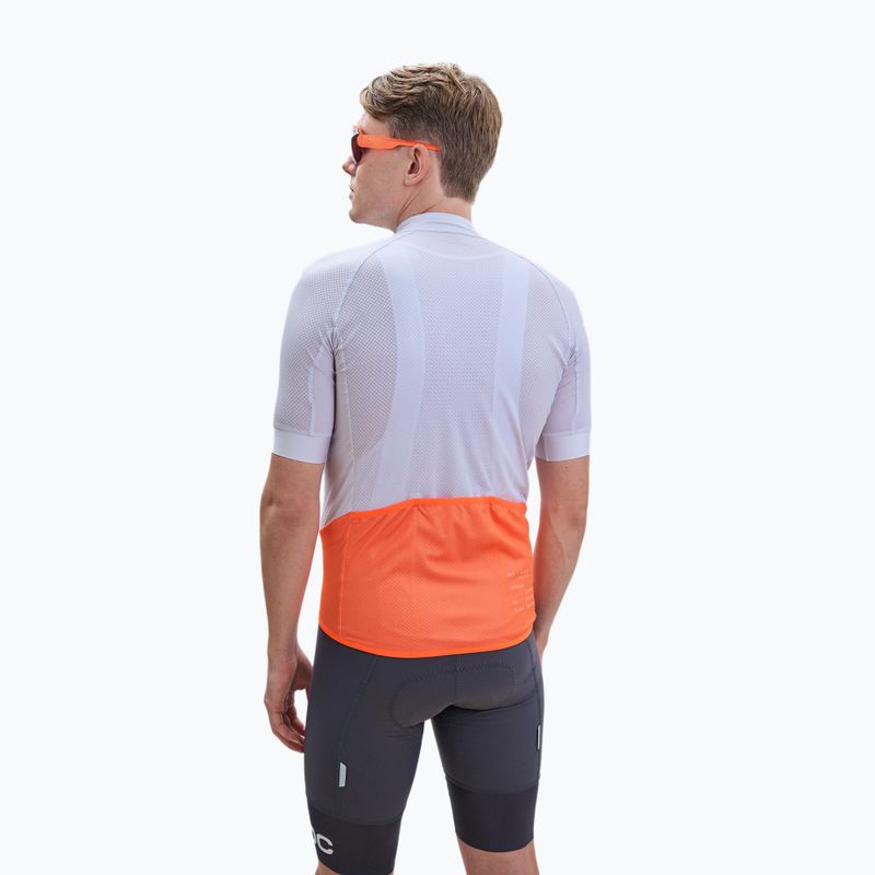 Pánsky cyklistický dres POC Essential Road Logo granite grey/zink orange 3