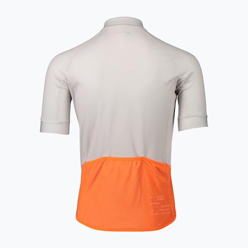 Pánsky cyklistický dres POC Essential Road Logo granite grey/zink orange 7