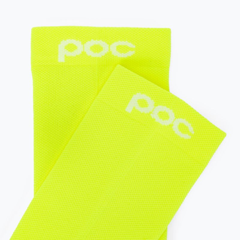 Cyklistické ponožky POC Fluo Sock Mid fluorescenčná žltá/zelená 3