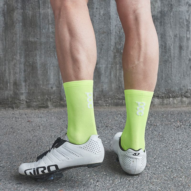 Cyklistické ponožky POC Fluo Sock Mid fluorescenčná žltá/zelená 8