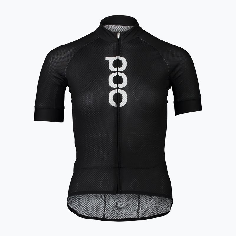 Dámsky cyklistický dres POC Essential Road Logo uranium black