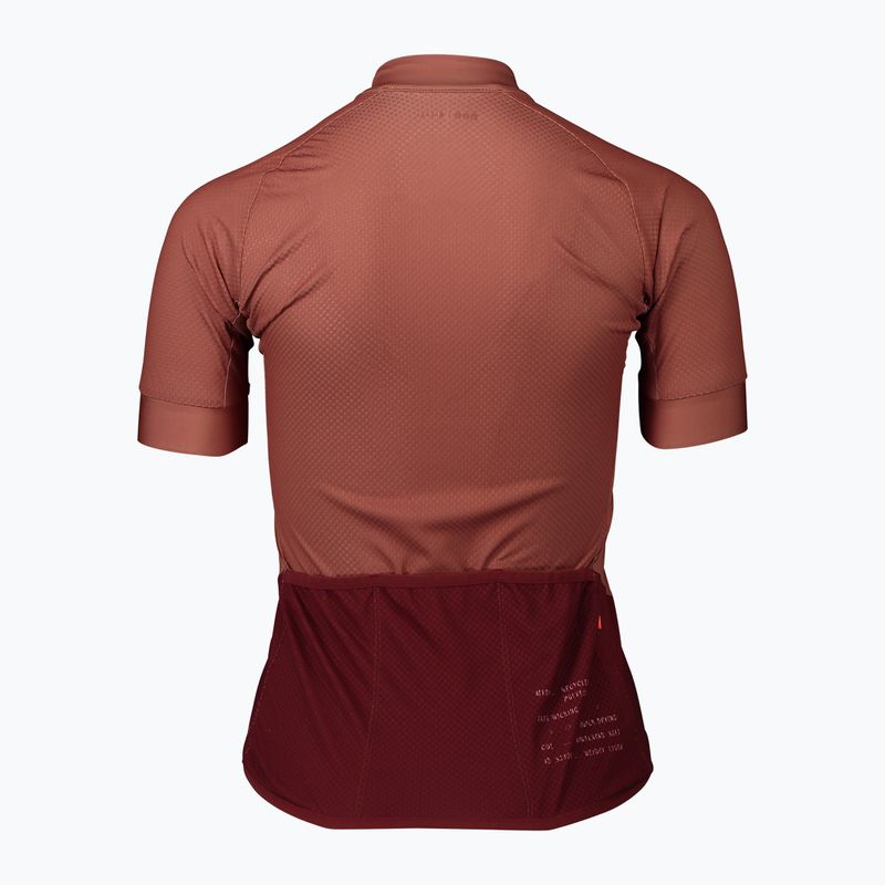 Dámsky cyklistický dres POC Essential Road Logo himalayan salt/garnet red 6