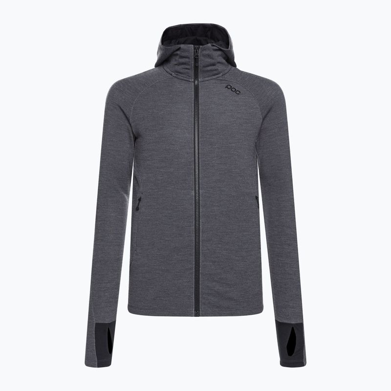 Pánska trekingová mikina POC Merino Zip Hood sylvanite grey melange