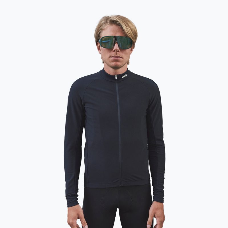 Pánske cyklistické oblečenie s dlhým rukávom POC Radiant Jersey navy black