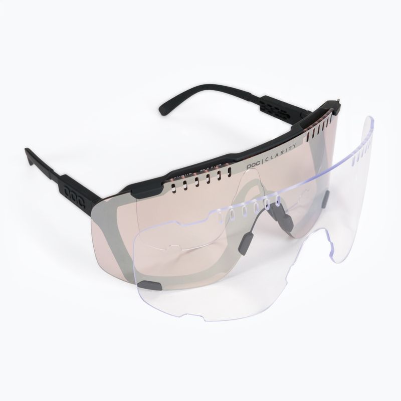 Cyklistické okuliare POC Devour uranium black/clarity trail silver 6
