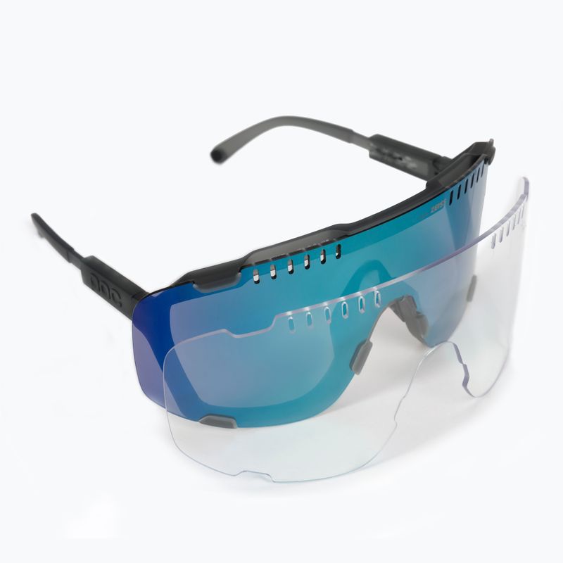Cyklistické okuliare POC Devour uranium black/grey/deep green mirror 6