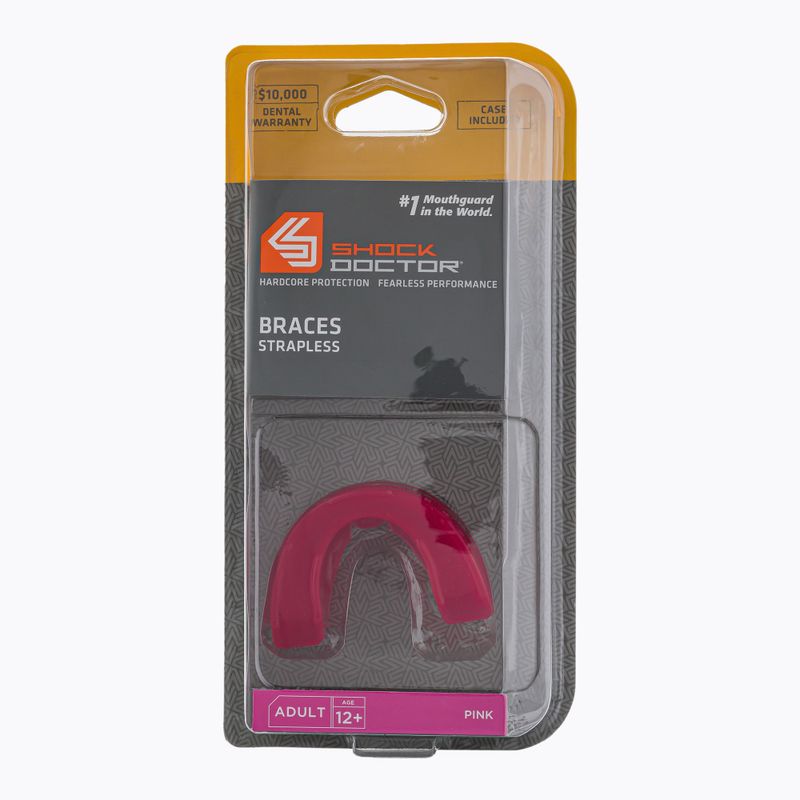 Chránič čeľuste Shock Doctor Braces ružový SHO45