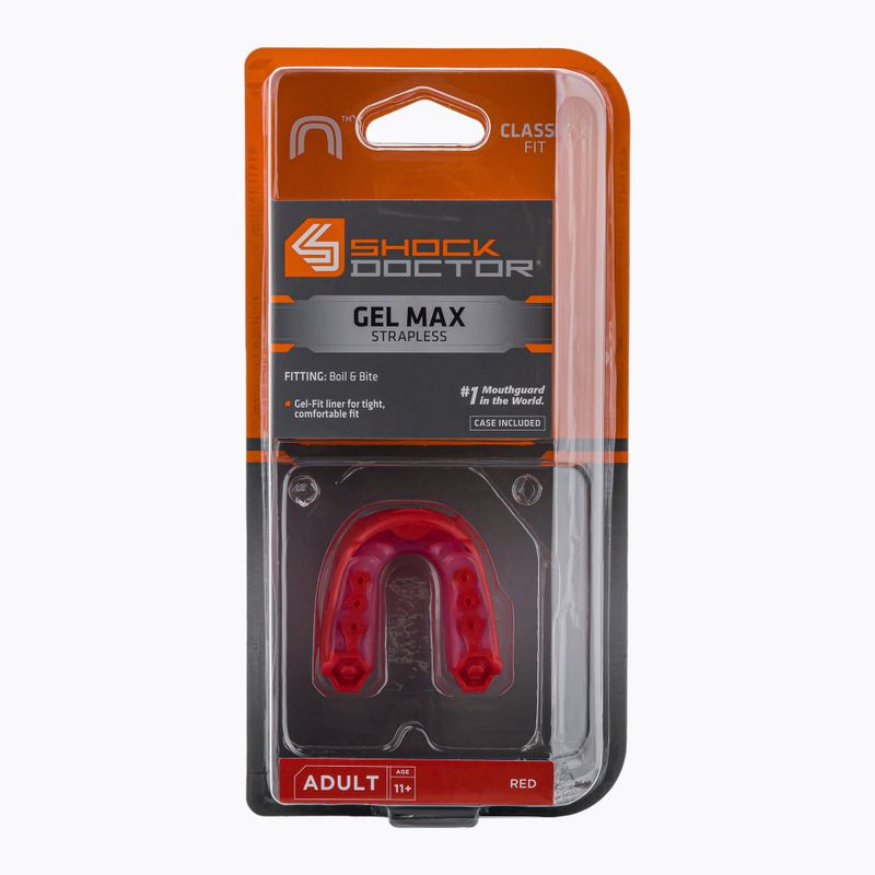 Chránič čeľuste Shock Doctor Gel Max červený SHO04