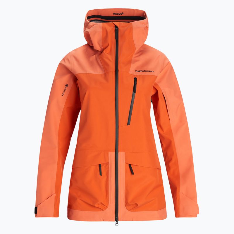 Dámska lyžiarska bunda Peak Performance Vertical 3L oranžová G76657060