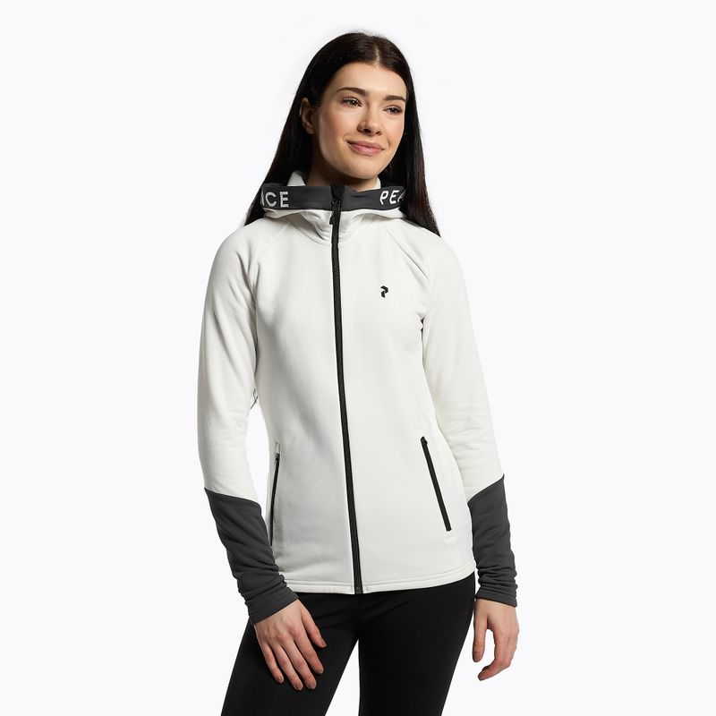 Dámska lyžiarska mikina Peak Performance Rider Zip Hood white G77089070