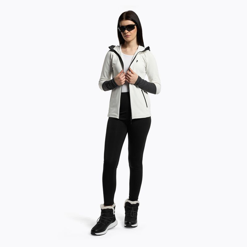 Dámska lyžiarska mikina Peak Performance Rider Zip Hood white G77089070 2