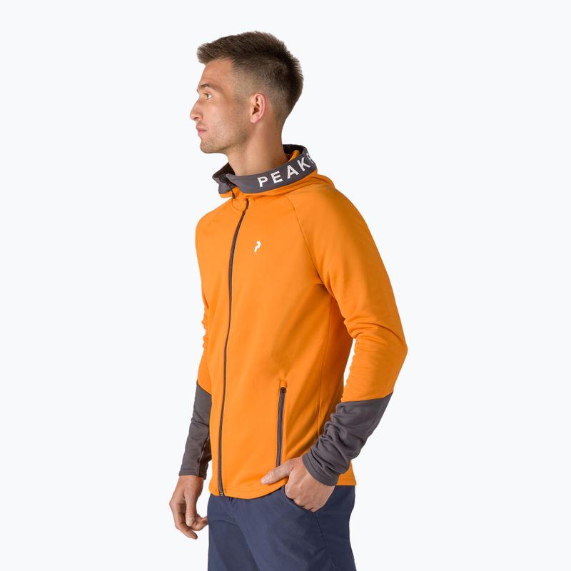 Pánska trekingová mikina Peak Performance Rider Zip Hood orange G77244100