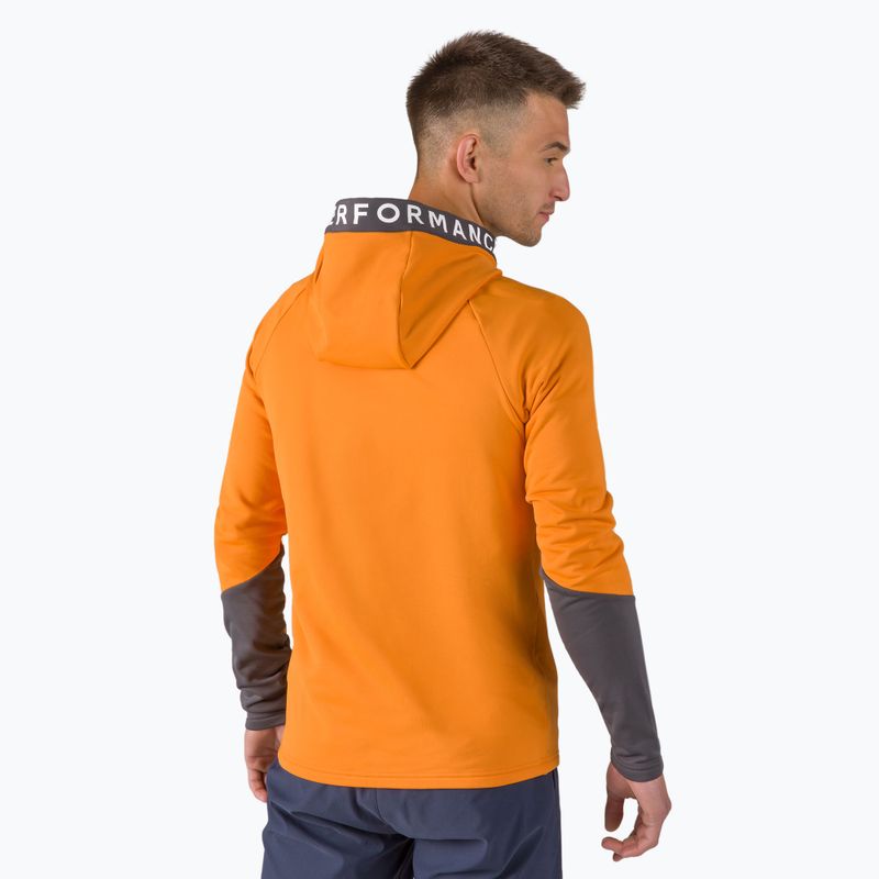 Pánska trekingová mikina Peak Performance Rider Zip Hood orange G77244100 3