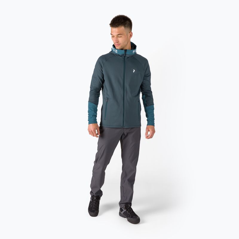 Pánska trekingová mikina Peak Performance Rider Zip Hood modrá G77244110 2