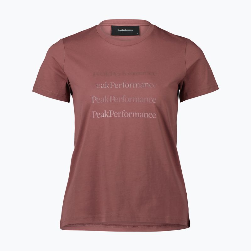 Dámske trekingové tričko Peak Performance Ground Tee hnedé G77286150
