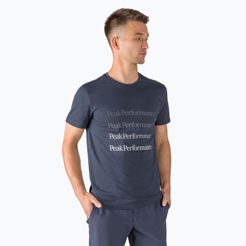 Pánske trekingové tričko Peak Performance Ground Tee navy blue G77284030