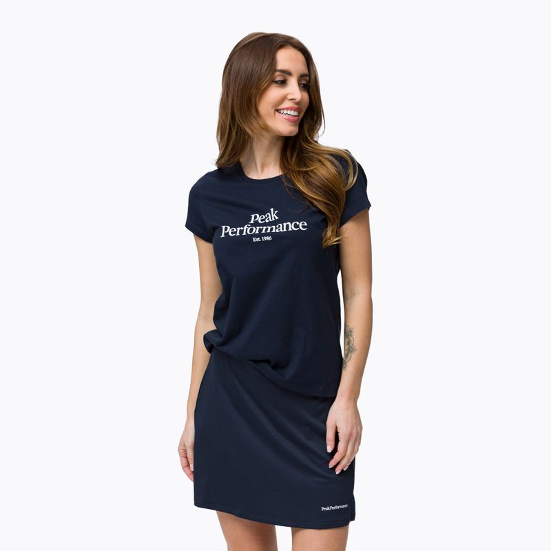 Dámske trekingové tričko Peak Performance Original Tee navy blue G77280020
