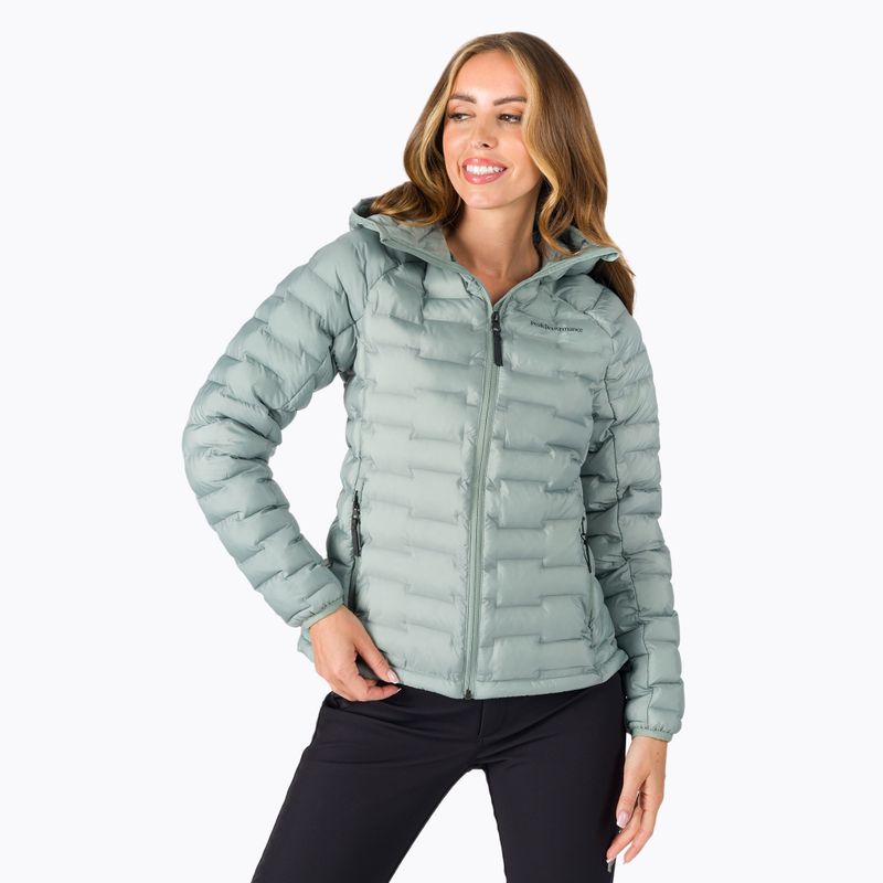 Peak Performance dámska páperová bunda Argon Light Hood zelená G77254070