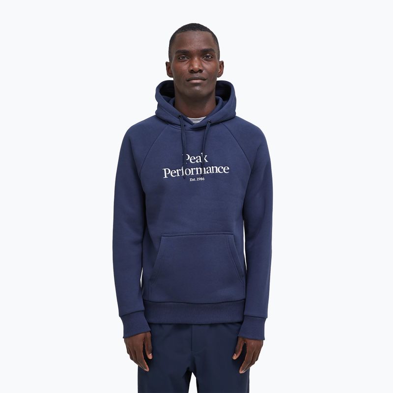 Pánska trekingová mikina Peak Performance Original Hood navy blue G77756020