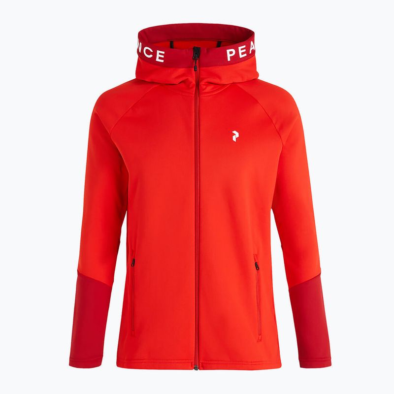 Pánska trekingová mikina Peak Performance Rider Zip Hood červená G78833010