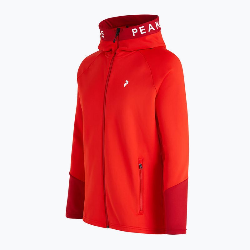 Pánska trekingová mikina Peak Performance Rider Zip Hood červená G78833010 2