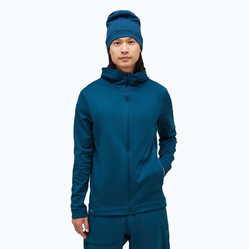 Pánska mikina Peak Performance Rider Tech Zip Hood b42 infinity teel