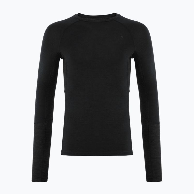 Pánske termoaktivne tričko s dlhým rukávom Peak Performance Magic Crew black