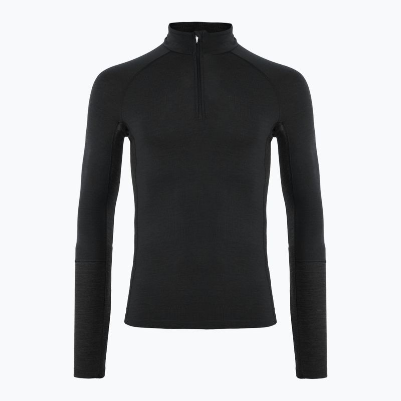 Pánske termoaktivne tričko s dlhým rukávom Peak Performance Magic Half Zip black