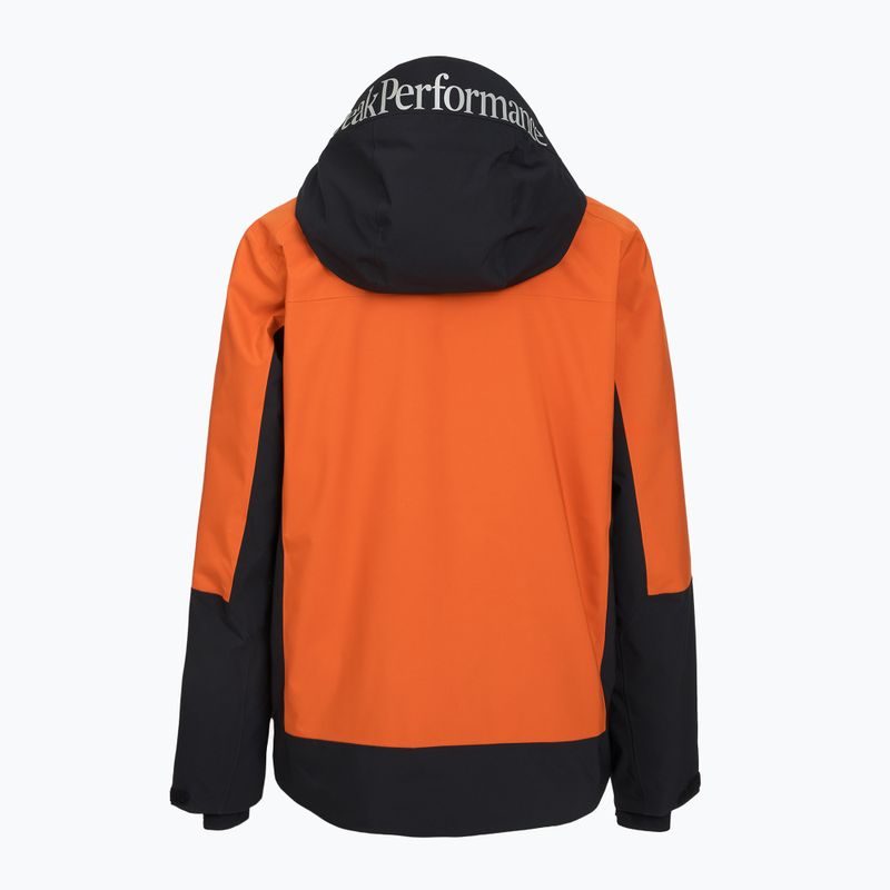 Pánska lyžiarska bunda Peak Performance Rider Tech Insulated gold flame/black 2