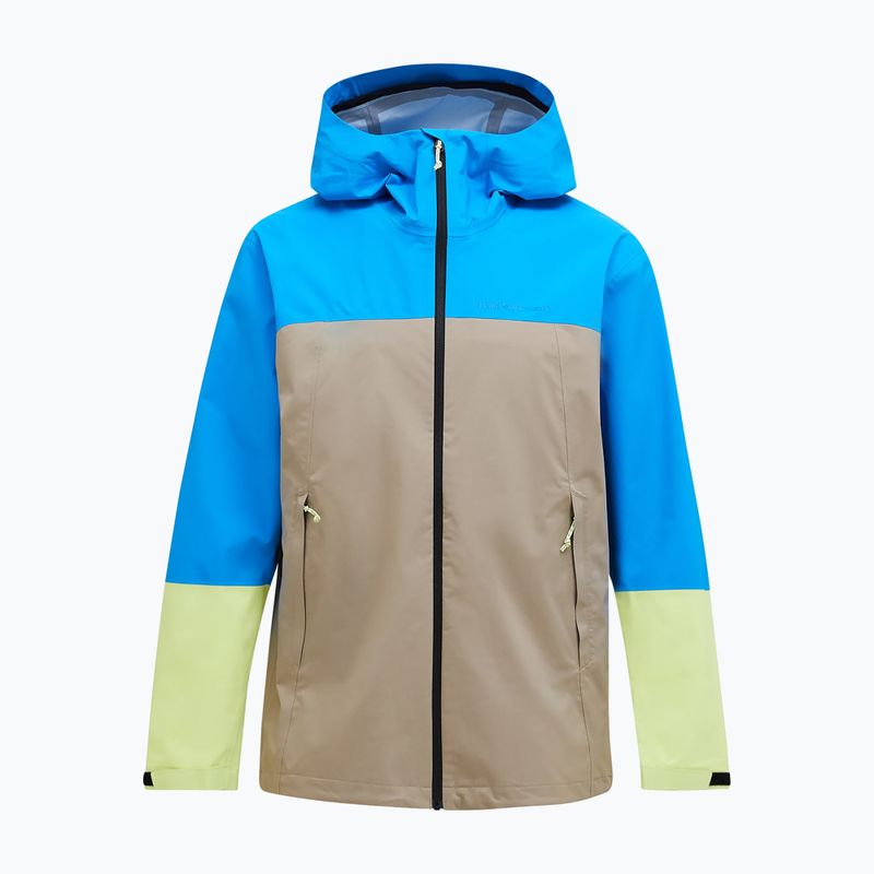 Pánska bunda Peak Performance Trail Hipe Shell brilliant blue/beige/ sunny 5