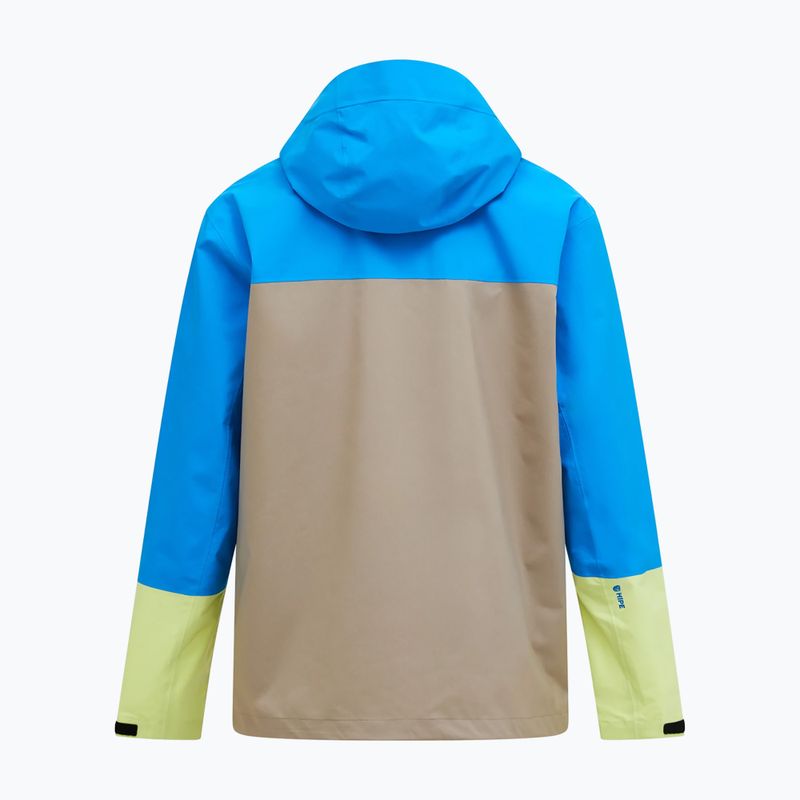 Pánska bunda Peak Performance Trail Hipe Shell brilliant blue/beige/ sunny 6