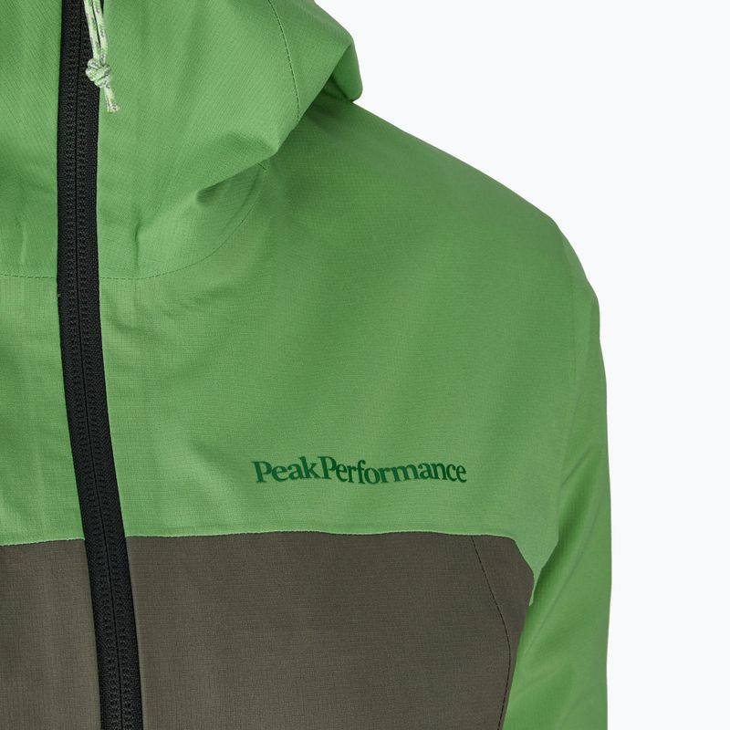Dámska bunda Peak Performance Trail Hipe Shell Peppermint/pine needle/vivid rain jacket 3