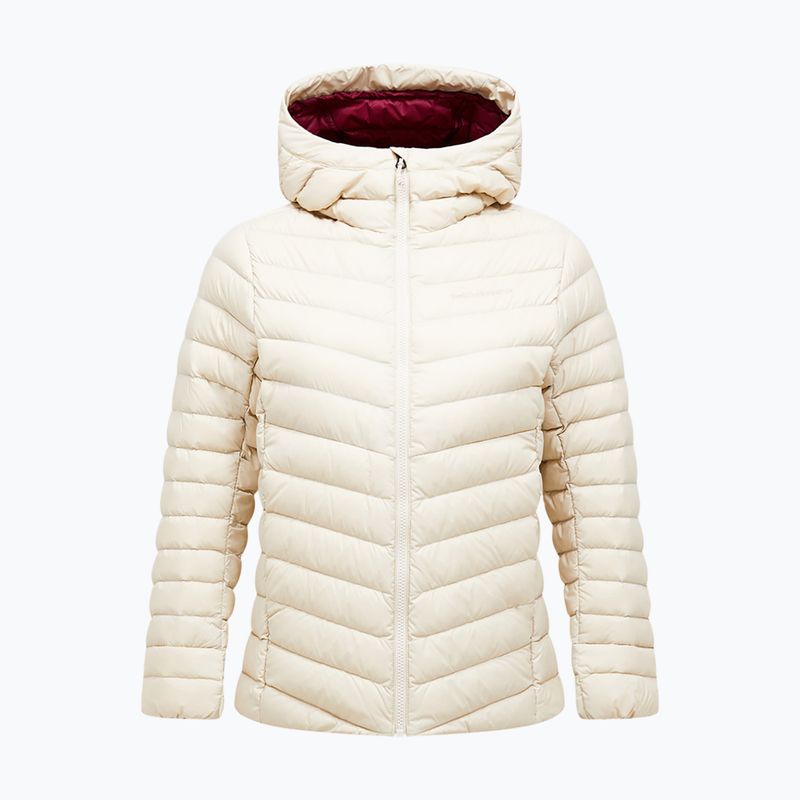 Dámska páperová bunda Peak Performance Frost Down Hood Jacket Sand Fog