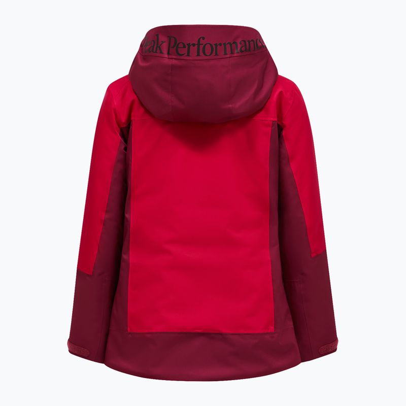 Dámska lyžiarska bunda Perak Performance Rider Tech Insulated vertical zenith/tech burgundy 2