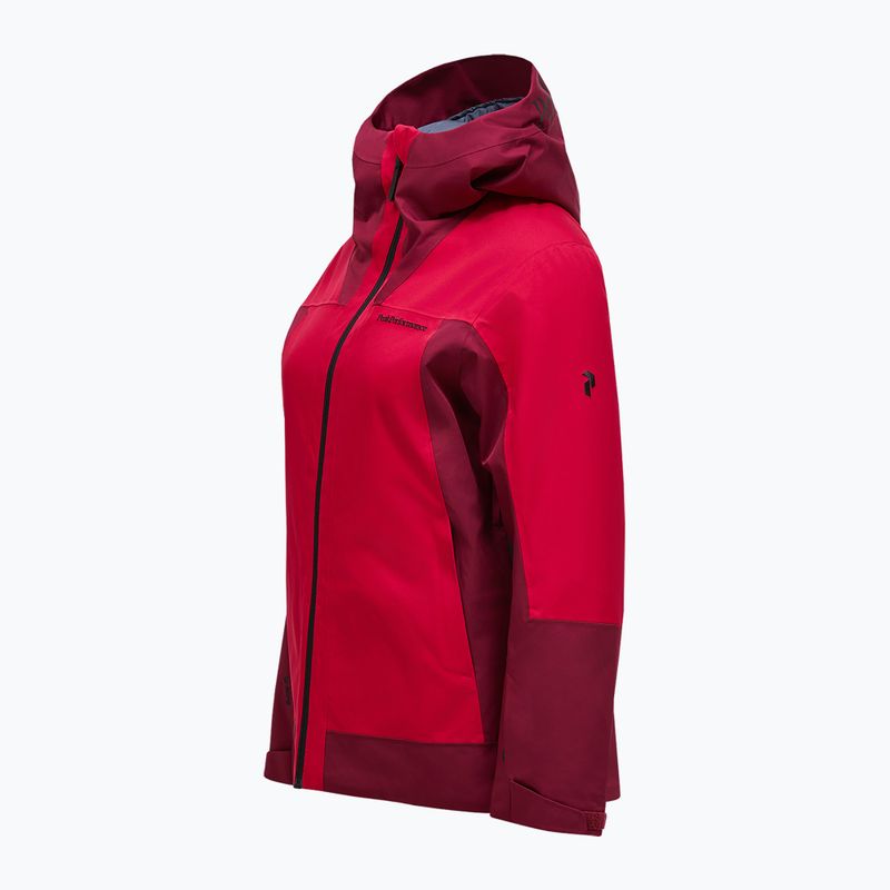 Dámska lyžiarska bunda Perak Performance Rider Tech Insulated vertical zenith/tech burgundy 3