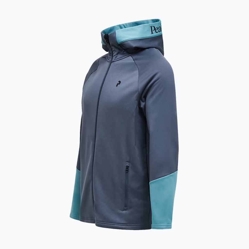 Pánska mikina Peak Performance Rider Essentials Zip Hood Mountain Mist/Deluded Vision 3
