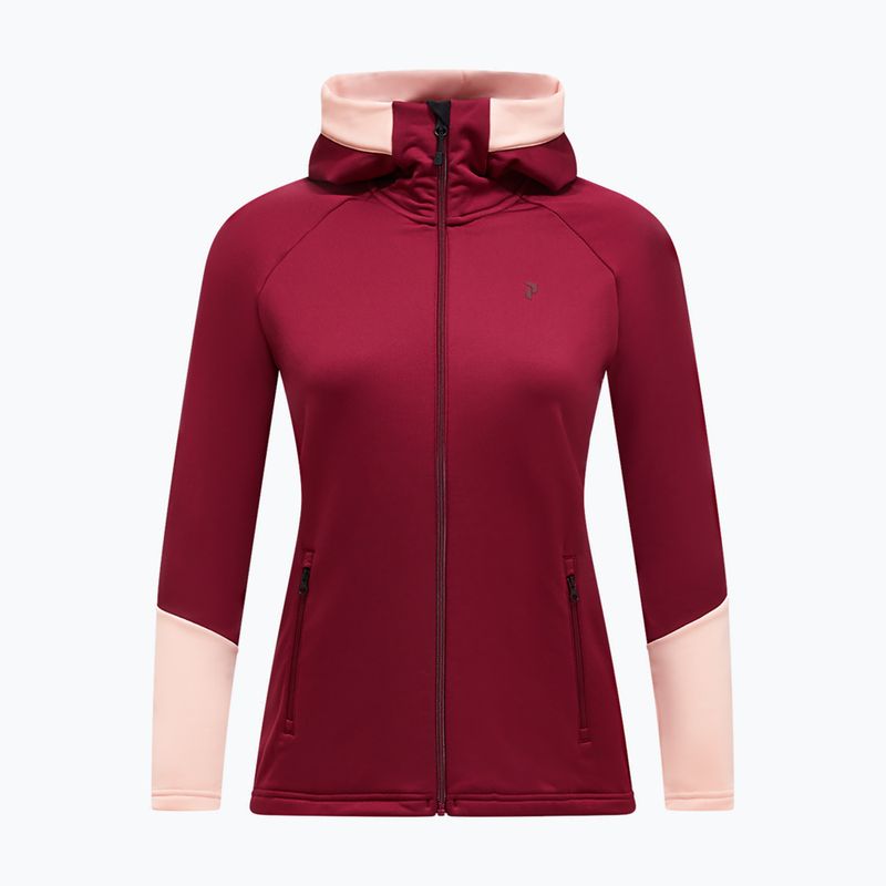 Dámska mikina Peak Performance Rider Essentials Zip Hood Vertical Zenith/Peach Fuzz