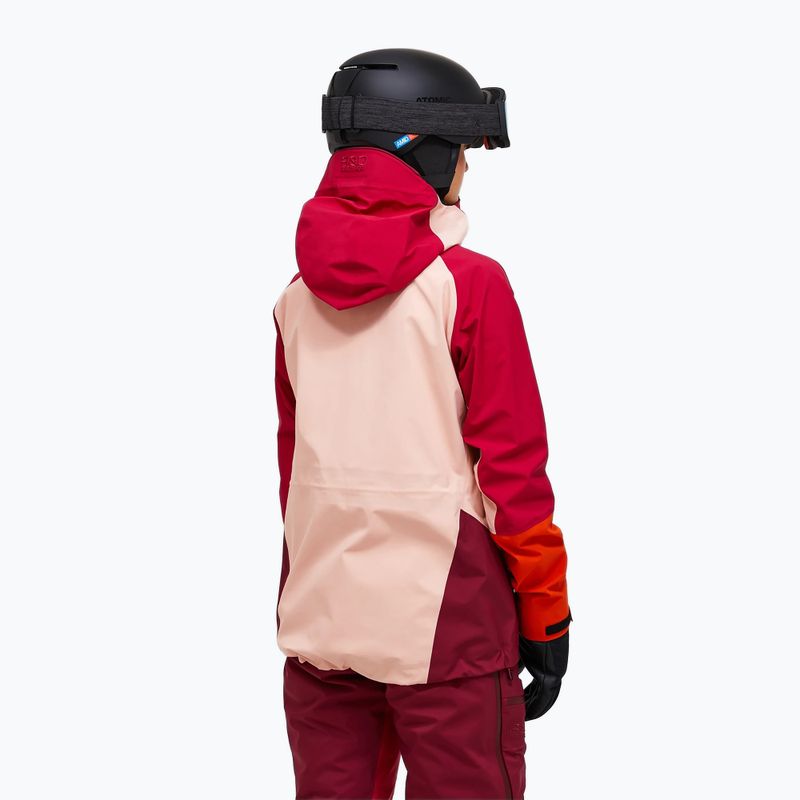 Dámska lyžiarska bunda Peak Performance Visilight GTX C-Knit 3L tech burgundy/peach fuzz 3