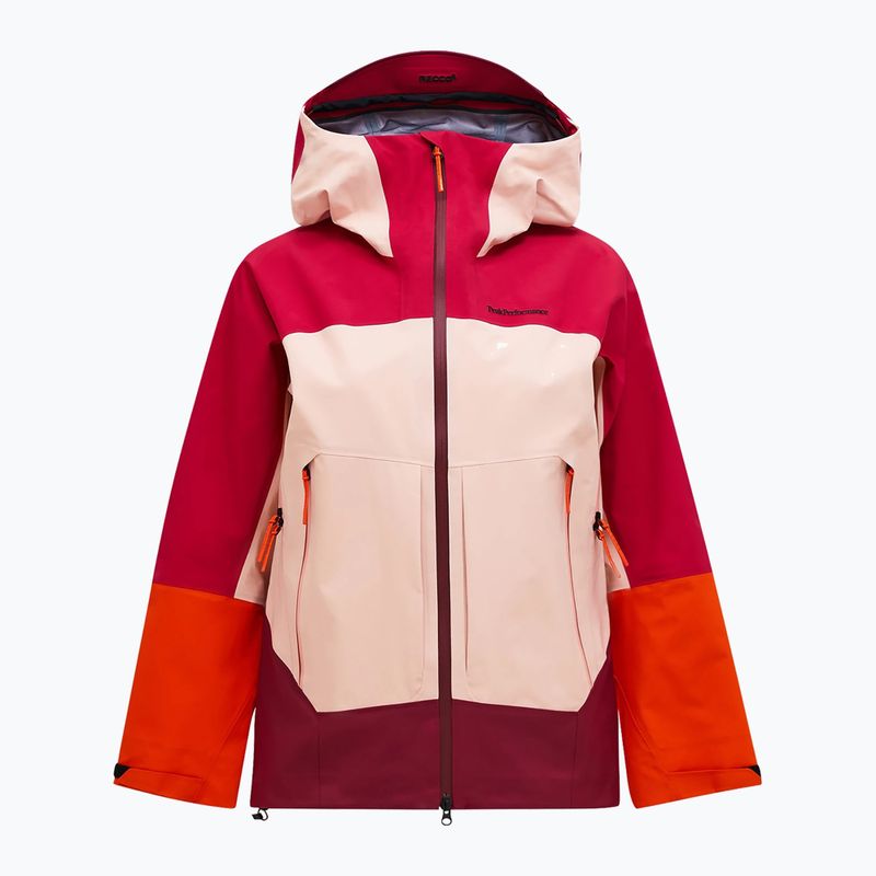 Dámska lyžiarska bunda Peak Performance Visilight GTX C-Knit 3L tech burgundy/peach fuzz 7