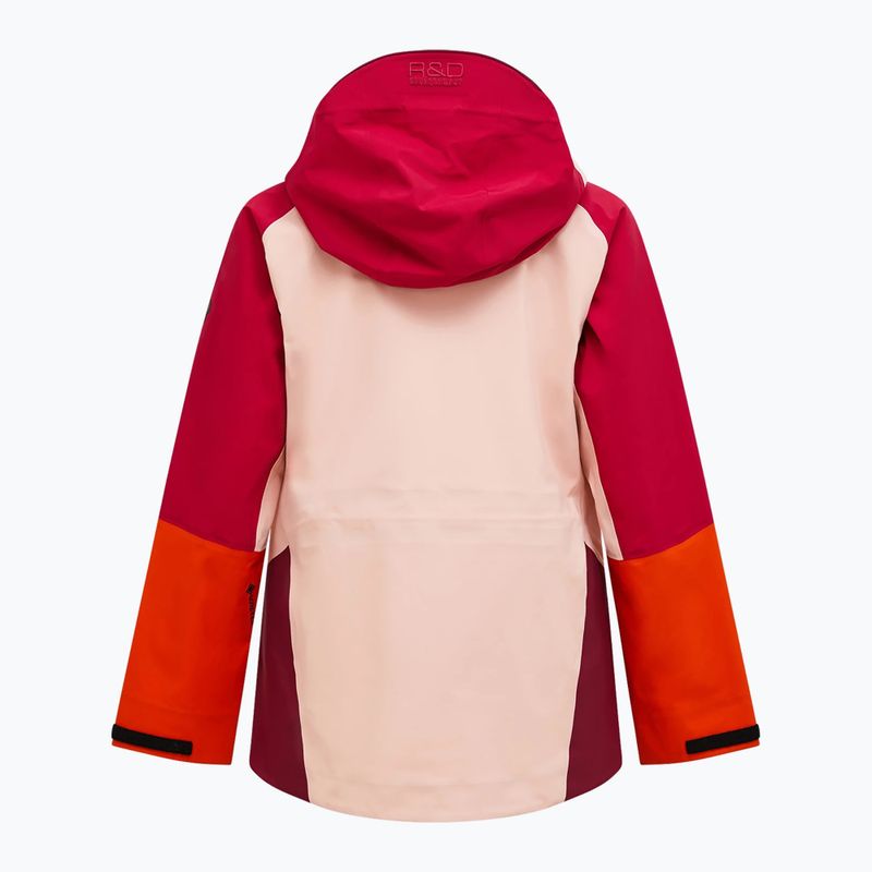 Dámska lyžiarska bunda Peak Performance Visilight GTX C-Knit 3L tech burgundy/peach fuzz 8