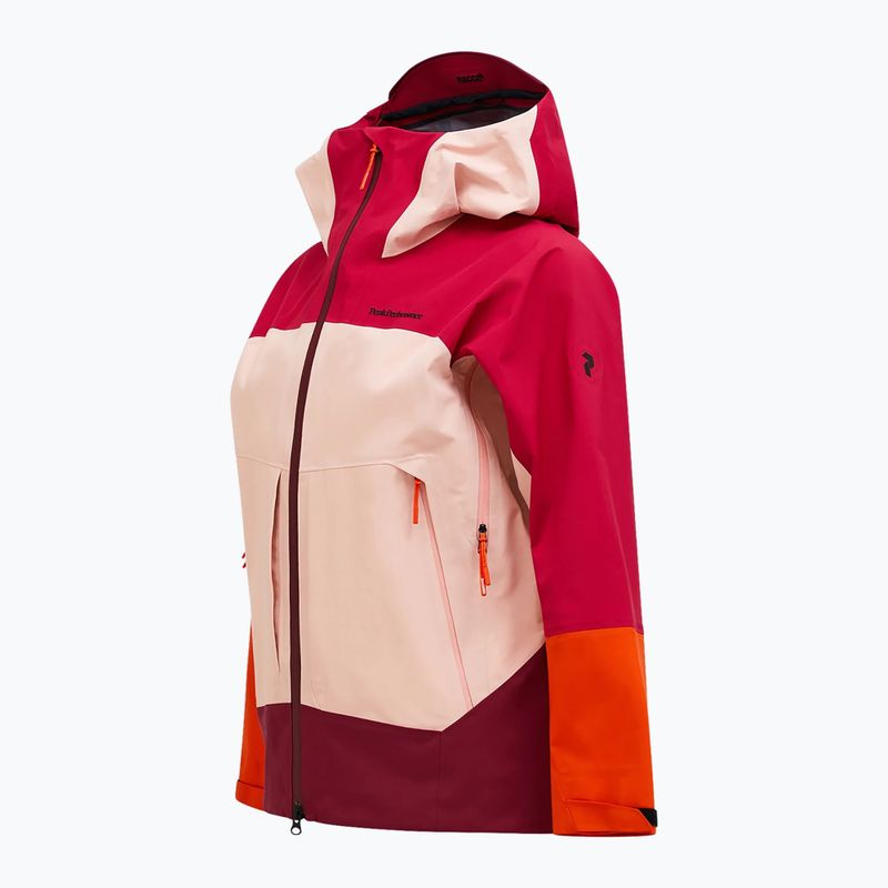 Dámska lyžiarska bunda Peak Performance Visilight GTX C-Knit 3L tech burgundy/peach fuzz 9